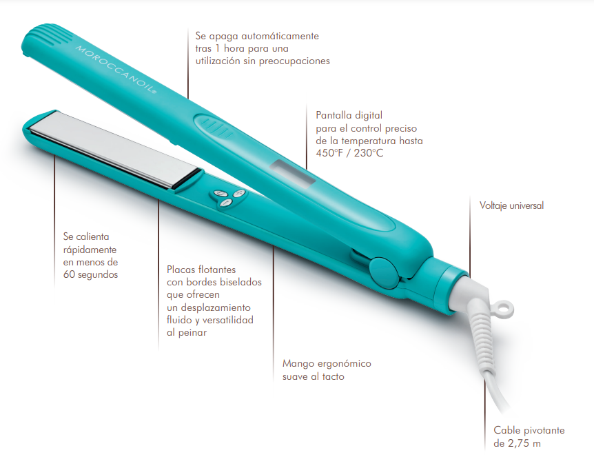 Características de la Plancha de Titanio de Moroccanoil